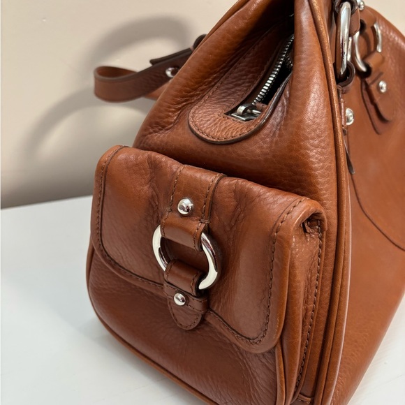 Banana Republic Cognac Leather Satchel - Picture 2 of 6
